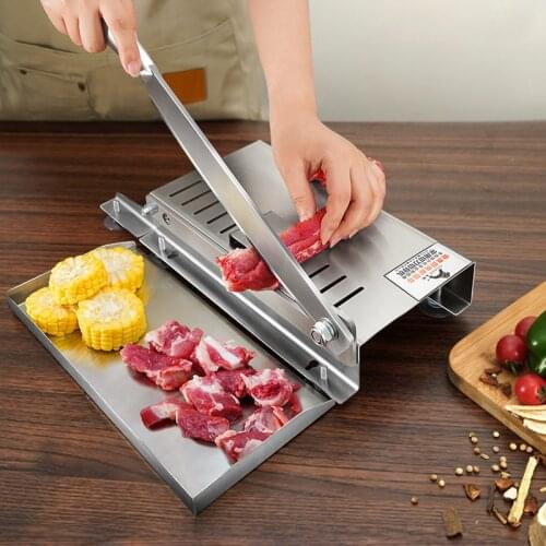 Commercial Frozen Meat Slicer Bone Cutting Machine Minced Lamb Bone Meat Cutter Chicken Duck Fish Ribs Lamb Cutting Kitchen Tool