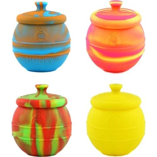 Creative Honeybee Design 500 ml Large Capacity with Cover Nonstick Silicone Dab Container Wax Jar Storage Oil Jars Concentrate