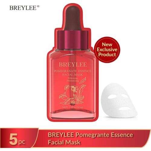 BREYLEE Face Mask Pomegranate Serum Skin Care Facial Sleep Mask Beauty Moisturizing Shrinking Pores Whitening Brighten Cosmetic