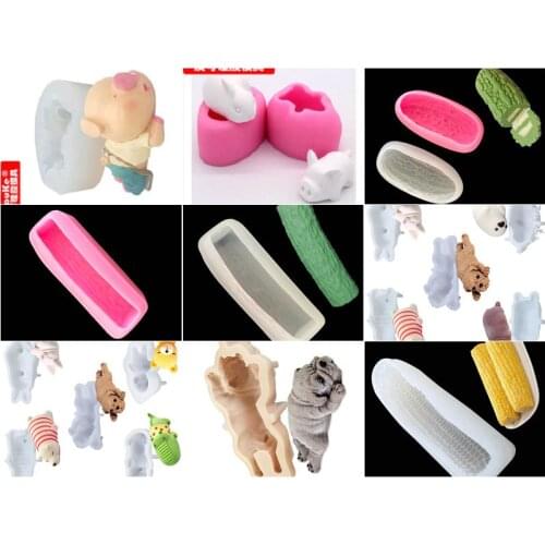 Mousse silicone mold ice cream cake Shar Pei raccoon net red dog animal baking mould