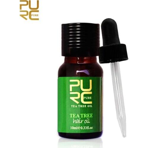 PURC Pure Natural Tea Tree Hair Oil Compound Essential Oil Repair Dry Damaged Hair Moisturizing Face Body Skin Care Remove Acne