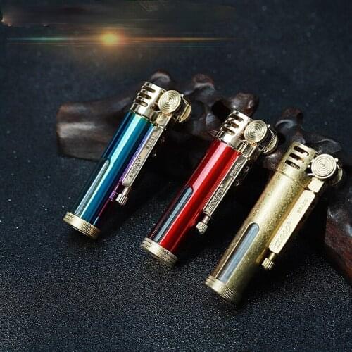 Personality Creative Retro Brass Kerosene Windproof Lighter Smoking Accessories Gadgets for Men Regalos Para Hombre Originales