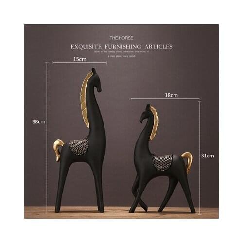 Elk furnishing resin Home decoration creative office living room TV cabinet display artware resin modern gift horse decoration