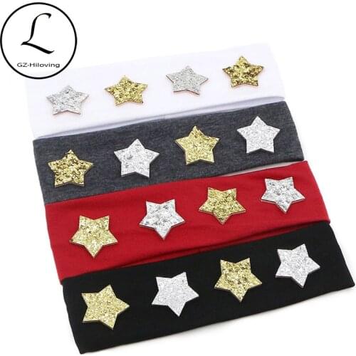 GZHilovingL New Fashion Star Headband Baby Girls Boys Headbands Hair Band Children Kid Cotton Turban Head Wrap Hair Accessories