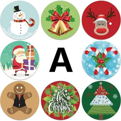 500pcs Christmas Stickers Custom Label Stickers Aesthetic Scrapbooking Material For DIY Handmade Gift Envelope Cards Decoration