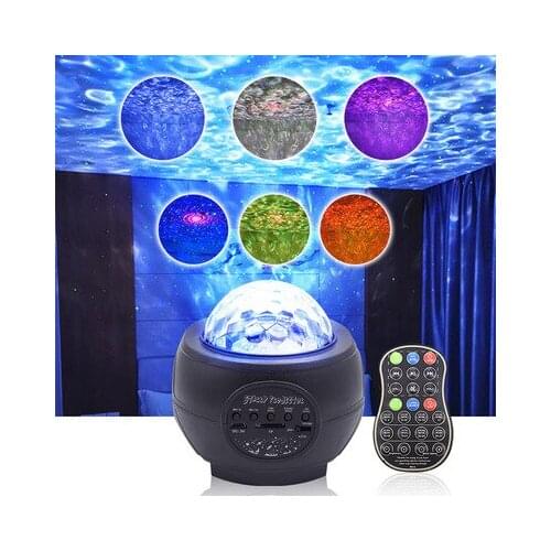 LED Starry Sky Projector Bluetooth Night Light USB Colorful Starry Sky Projection Lamp with Remote Control Party Decor Lamp