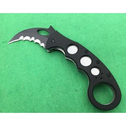 Theone Great White Shark Claw Karambit Knife AUS-8 Blade G10 Handle Tactical Pocket Folding Hunting EDC Survival Tool Knives
