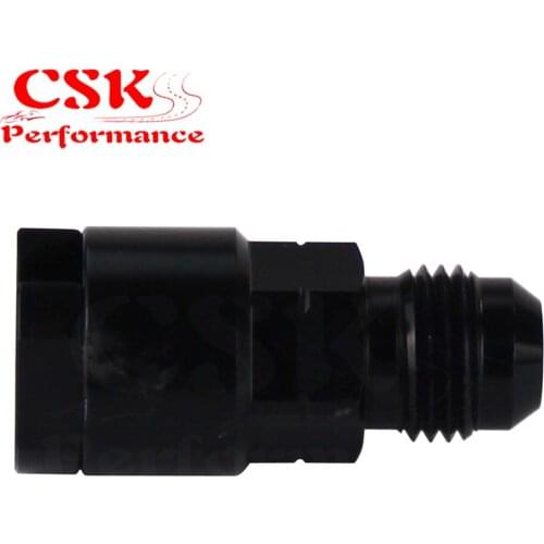 Fuel Line EFI Adapter Fitting AN-6 Male to 3/8 Quick Disconnect Black