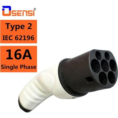 16A Type 2 EV Plug Stecker Charging Station Side IEC 62196 Adapter Male Connector Electric Vehicle Car Charger EVSE Single Phase
