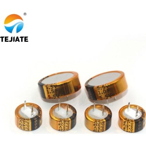 2PCS Super Faraday Capacitor 5.5V 0.1/0.33/0.47/1.5F C-type Double Layer Capacitor