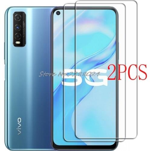 2PCS for vivo Y51s Tempered Glass Protective FOR vivo Y70s iQOO U1 5G V2002A 6.53" Screen Protector Film phone Cover