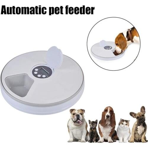 Automatic Voice Pet Feeder 24H Timing Feeder 6 Grids Food Compartments Dog Cat Rabbit Small Pet Electric Dry Wet Food Dispenser