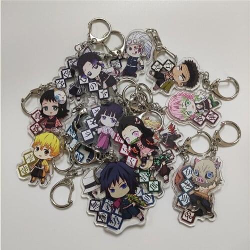 Anime Demon Slayer Kimetsu No Yaiba Keychain Badge Todoroki Shoto Cartoon Cosplay Props Accessories