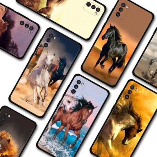 Smartphone Fundas For Samsung A70 A90 A80 Case Running Horse Animal Silicone Caso for Galaxy A20 A60 A50 A40 A30 Shell