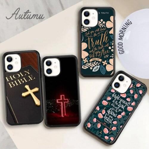 Jesus Bible Christian Religious Phone Case for iPhone 11 12 Pro Max mini X XR XS SE 2020 5 6S 7 8 Plus Galaxy S9 S10 Cover shell