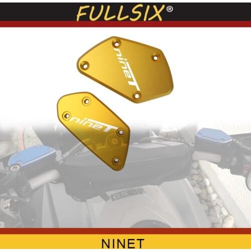 FOR BMW NineT Nine T 2013-2017 pair of CNC Aluminum Motorcycle Brake Fluid Fuel Reservoir Tank Cover Cap