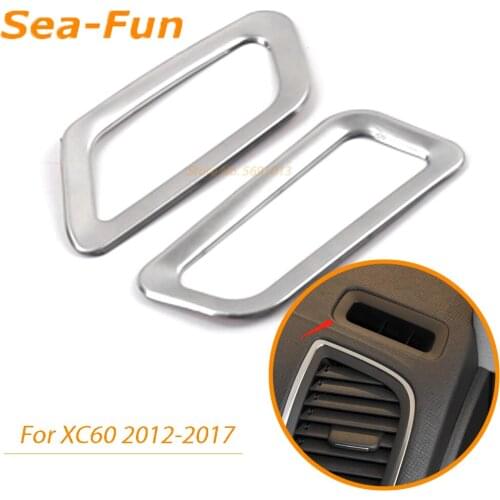 For Volvo XC60 2012 2013 2014 2015 2016 2017 Dashboard Air Conditioning Vent Outlet Frame Decorative Trim Cover Car Accessories