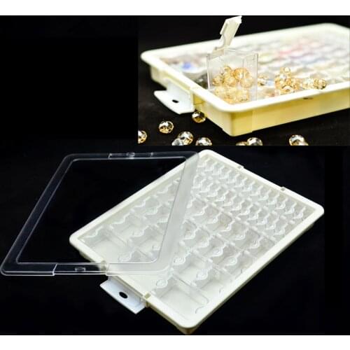 Drill Containers For Diamond Painting Mosaic Tool Accessories Plaid Jewelry Diamond Mosaic Transparent Storage Box