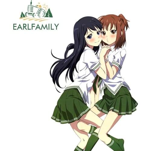 EARLFAMILY 13cm x 8.4cm for Anime Citrus Graffiti Car Sticker Waterproof Sunscreen Decals Surfboard Bumper Creativite Graphics