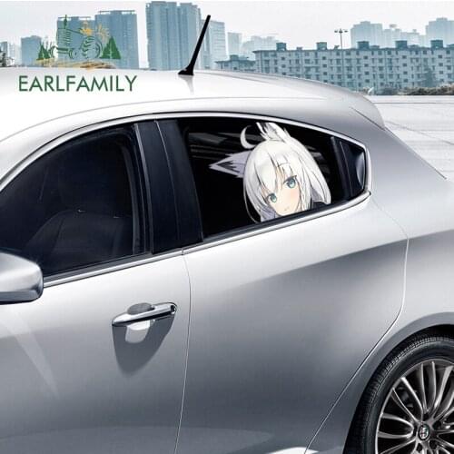 EARLFAMILY 26cm x 19.4cm for Hololive En Auto Decal Window Trunk DIY Waterproof Car Stickers Suitable for Vehicle VAN Truck