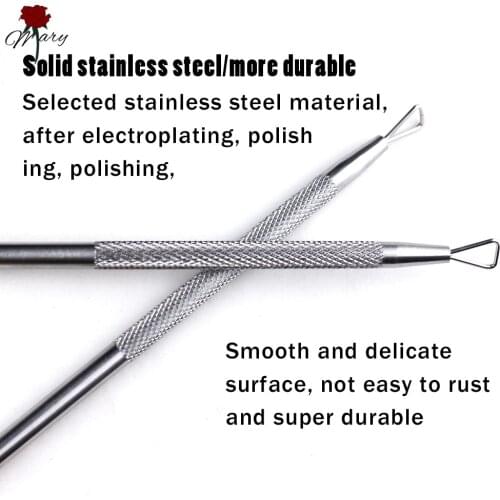 Rosemary Stainless Steel Cuticle Nail Pusher Nail Art UV Gel Remover Manicure Pedicure Care Sets Cuticle Pushers Tools