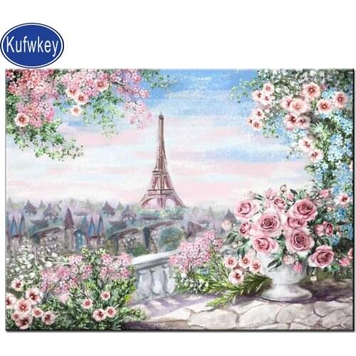 Full Drill Square Romantic Paris Diamond Painting 5D diamond Embroidery New Arrival Diamond Art love Street scenery,Home Decor