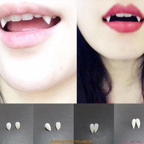 1 Set Bloodcurdling Vampire Werewolves Fangs Fake Dentures Teeth Costume Halloween Fad