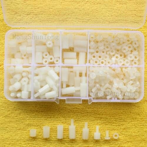 M3 Nylon Screw Black Hex Screws Nut Nylon Screw Assortment Kit 260pcs with Box Fastener Hardware