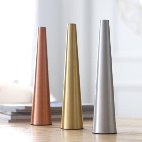 Morandi metal Gold Vase Living Room Decoration Ornaments Modern Origami metal Vases for Flower Arrangements Home Decoration