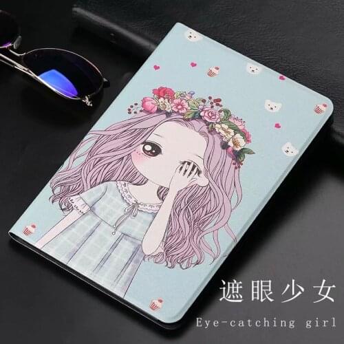 Cartoon PU Leather Tablet Case for Xiaomi Mi Pad 4 8.0 inch Stand Cover Case For Xiaomi Mi Pad 4 8.0 Funda Painted Coque+pen