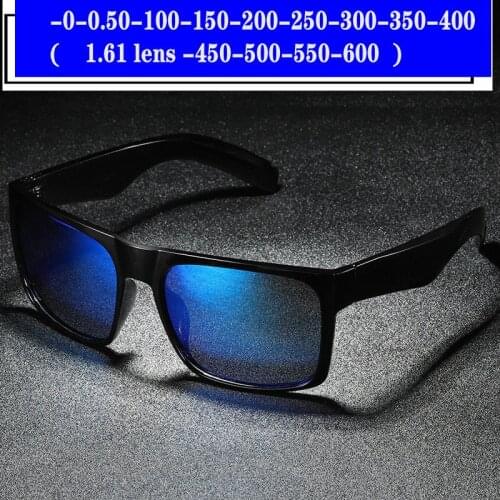 2019 Diopter Finished Myopia Polarized Sunglasses Men Women Nearsighted Glasses Fashion square mens driving goggles UV400 FML