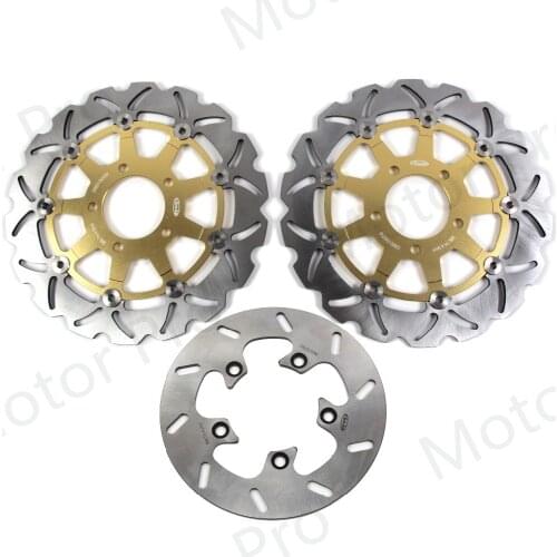 Front Rear Brake Disc For Suzuki SV S 650 2003 - 2009 Disk Rotor Kit Motorcycle SV 650 650S 2004 2005 2006 2007 2008 2010 Gold