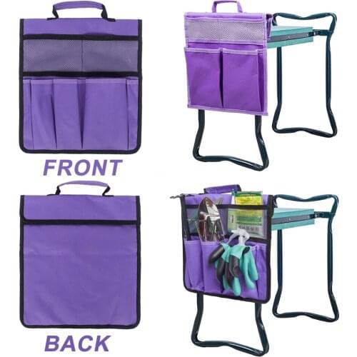Portable Multi-Pockets Folding Mesh Gardening Tool Storage Bag Handbag Foldable Hardware Organizer Garden Kneeler Tools Bags 2