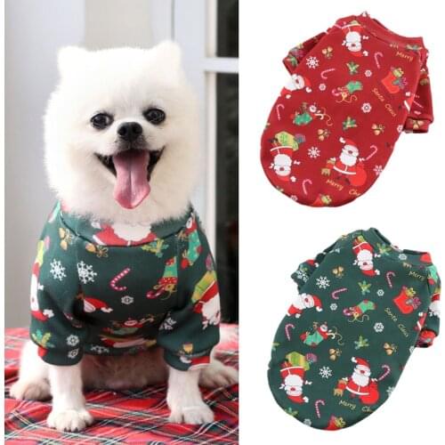 Christmas Pet Costume Hoodies Dog Clothes Pullovers for Small Dogs Halloween Puppy Sweatshirt Warm Cat Sweaters Coat ropa perro