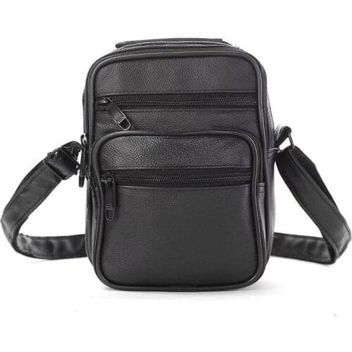 Cross-Body Leather Mens Bag Leather Shoulder Briefcase Handbag Multi-Function Large Capacity Business Waterproof Wholesale