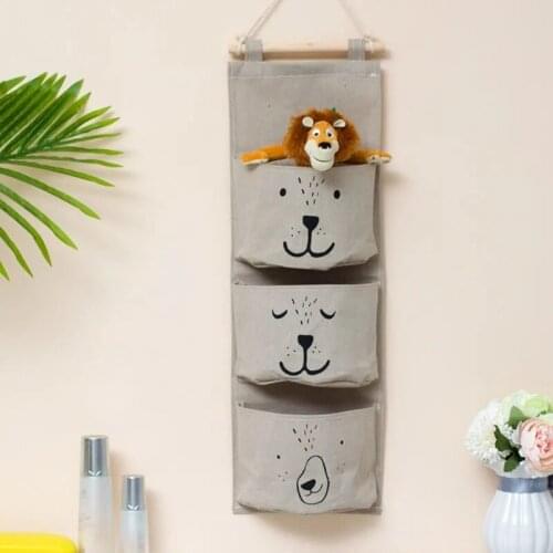 Storage bag Hanging bag Wall hanging type Cloth hanging pocket Hanging wall door Behind bed dormitory artifact wall storage hang