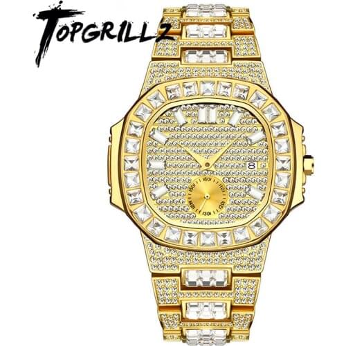 TOPGRILLZ Mens Gold Watch