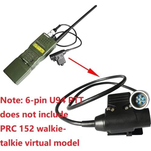 U94 PTT 6 pin military walkie-talkieTactical headset adapter for AN / PRC 152 PRC 148 PTT