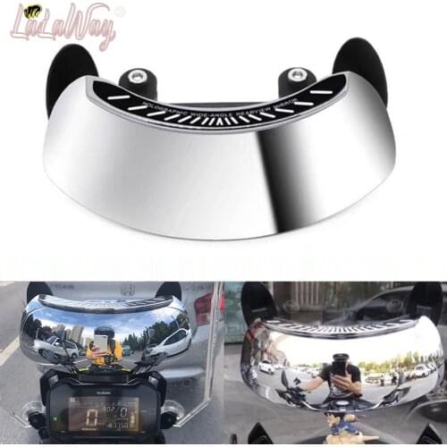 Universal Motorcycle Accessories Windscreen Rear View Mirror,180 Degree Safety Rear View Mirror Blind Spot Mirrors RearView