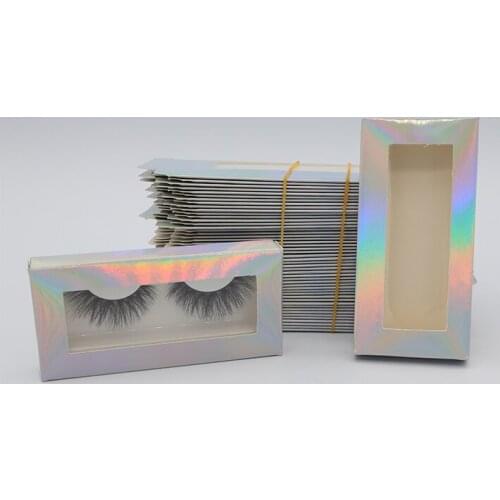 2020 New Arrival Holographic Lashes Box 20/50/100/200 Pcs Soft Paper Eyelashes Packaging for False Eyelashes Private Lable