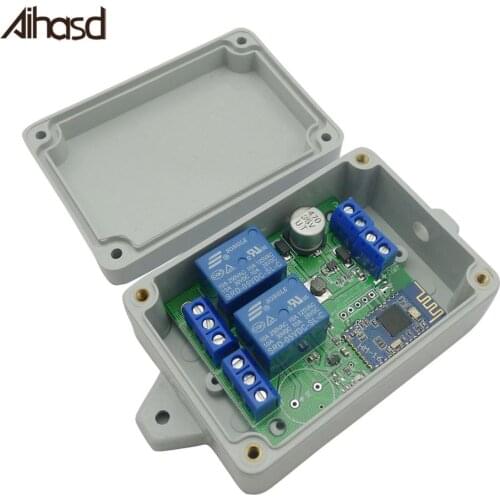 Aihasd 2 Channel Relay Module Bluetooth 4.0 BLE Switch for Apple Android Phone IOT with Box
