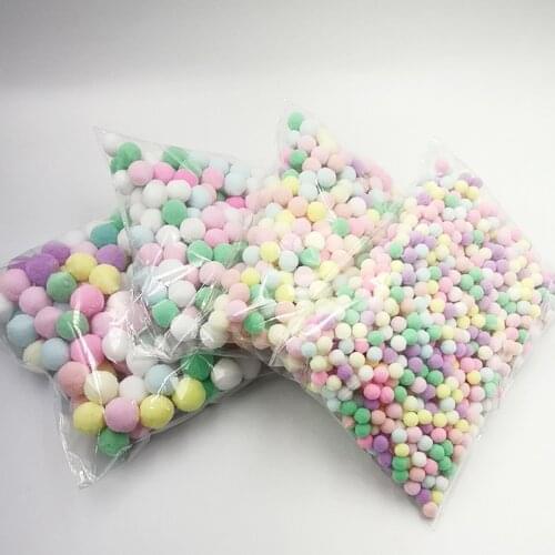 2000pcs 8/10/15/20/25/30mm Macaron Pompoms Balls Mini Fluffy Soft Pom Poms Handmade Toys Wedding Decor DIY Sewing Craft Supplies