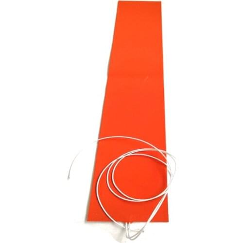 240V 6"*36" silicone rubber heater for machine 950w(152.4*914.4*3mm) 1000mm lead wire come out from middle of 6" side