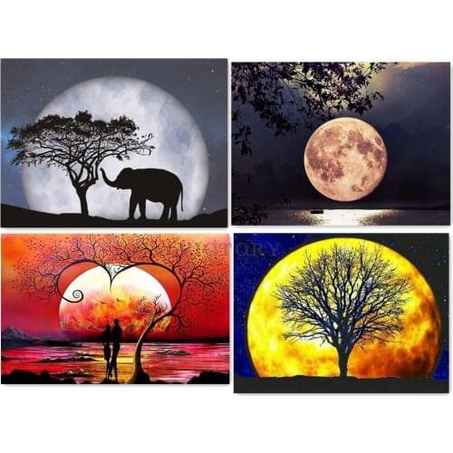 5D Diamond Painting Fantasy Moonlight Diamond Mosaic Diy Full Round Embroidery Flowers Cross Stitch Rhinestone Home Decor Gift