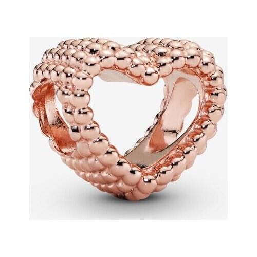 Authentic 925 Sterling Silver Bead Love Fashion Heart-shaped Beaded String Fit Original Pandora Bracelet For Women Diy Jewelry