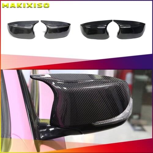 Car side 2pcs For Infiniti Q50 Q60 Q70 SQ50 XQ30 2014-2020 Rearview Mirror cover caps Bright Black