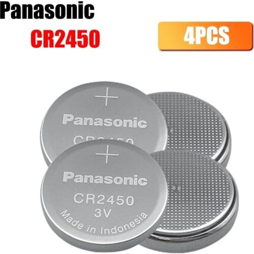 4PC Panasonic CR2450 Button Batteries KCR2450 5029LC LM2450 Cell Coin Lithium Battery 3V CR 2450 For Watch Electronic Toy Remote