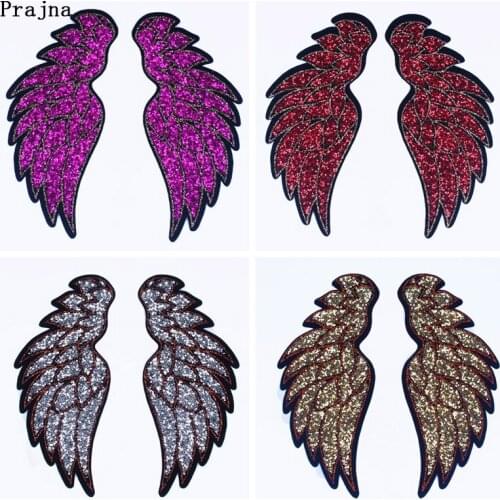 DIY Sequins Wing Patches Small Size Applique For Dress Cactus Star Patches For Clothing Kids Beauty Stickers Cartoon Badges