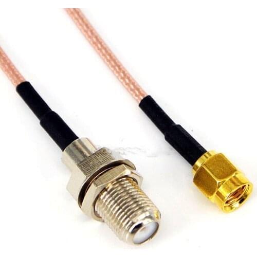 100pcs Wifi Antenna Extension Cable Line 15cm RF Connector F toRP SMA Male Cable F Female to RP SMA Male onnector