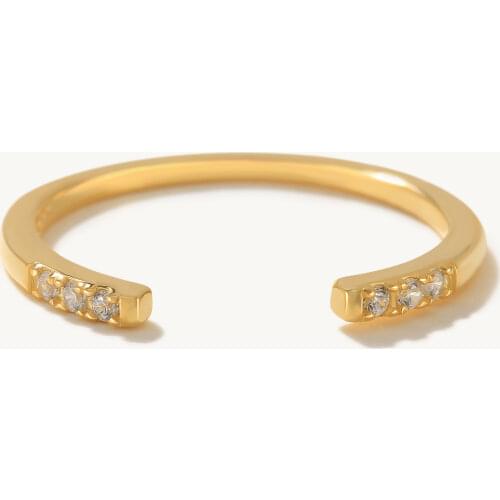 CANNER Zircon Openings Ring 925 Sterling Silver Luxury Jewelry Adjustable Rings For Women Wedding Anillos Bijoux 2021 Trend